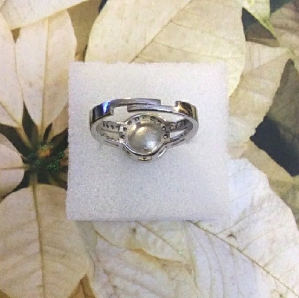 Black Pearl Halo Ring - Picture 3 of 7